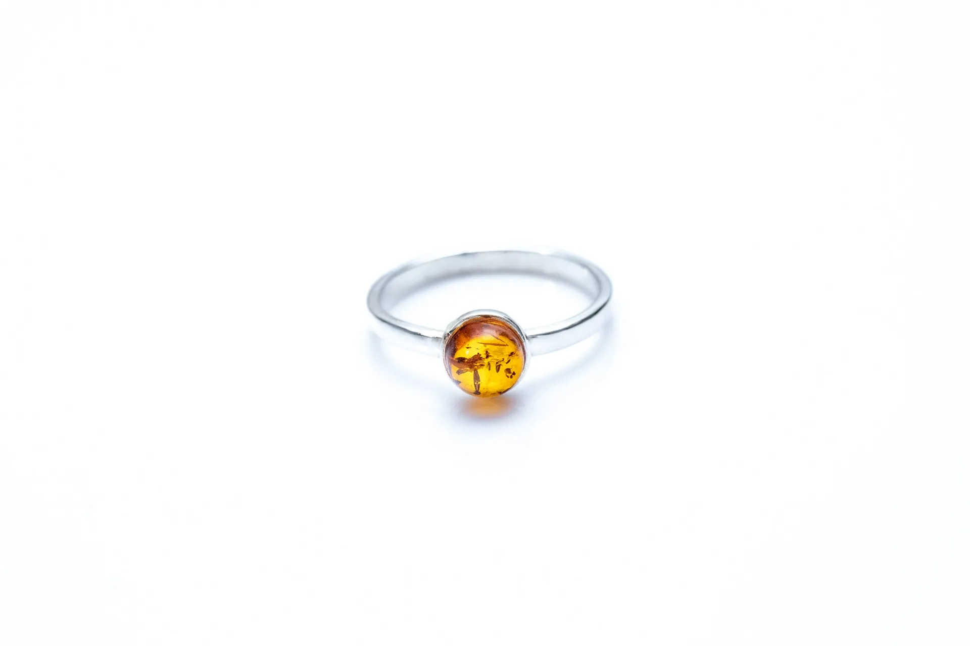 ESSENTIALS Mini Amber Stacking Ring - Minimal Amber Jewellery