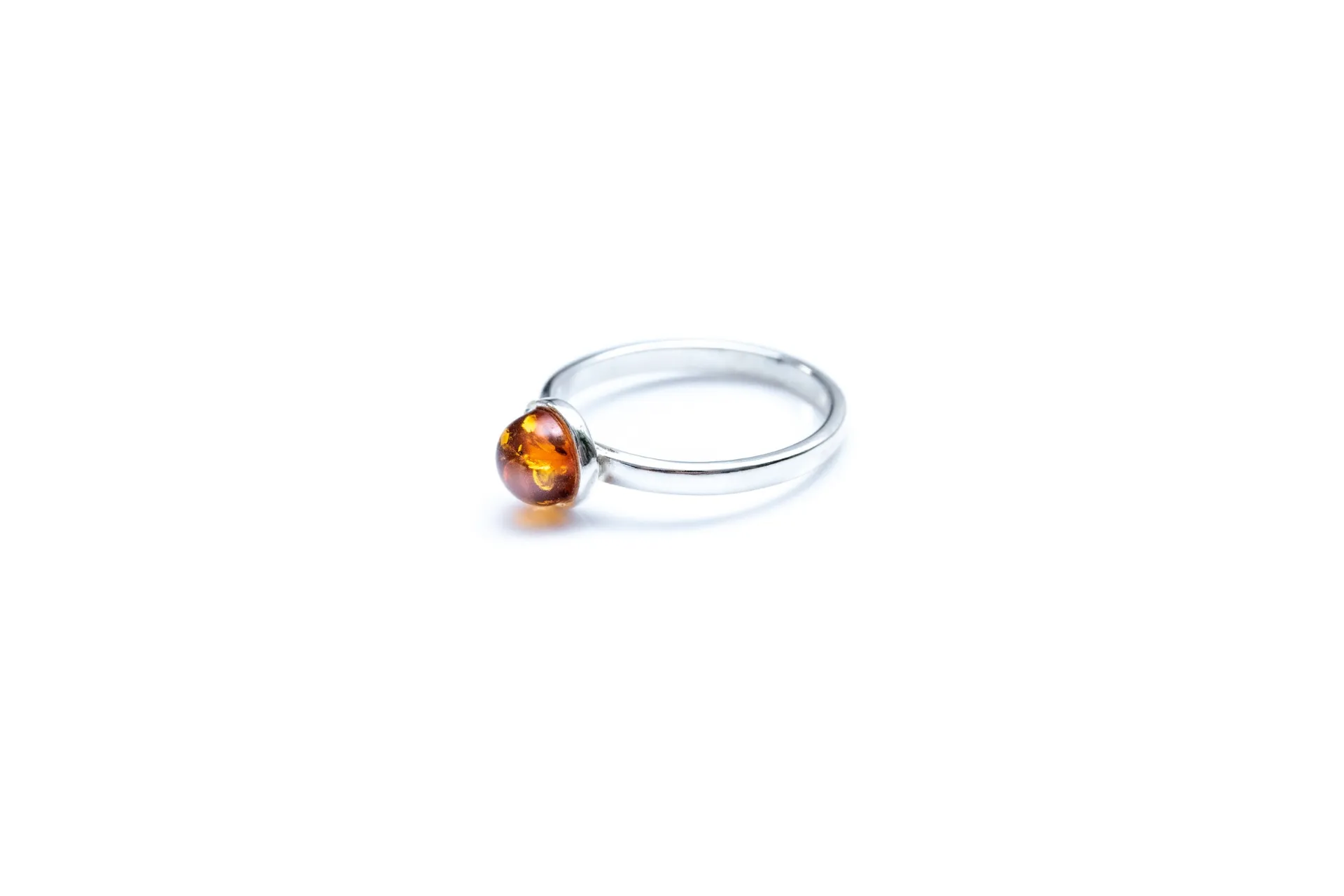 ESSENTIALS Mini Amber Stacking Ring - Minimal Amber Jewellery