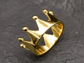 Gold Crown Ring - Gold King Ring, Gold Tiara Ring