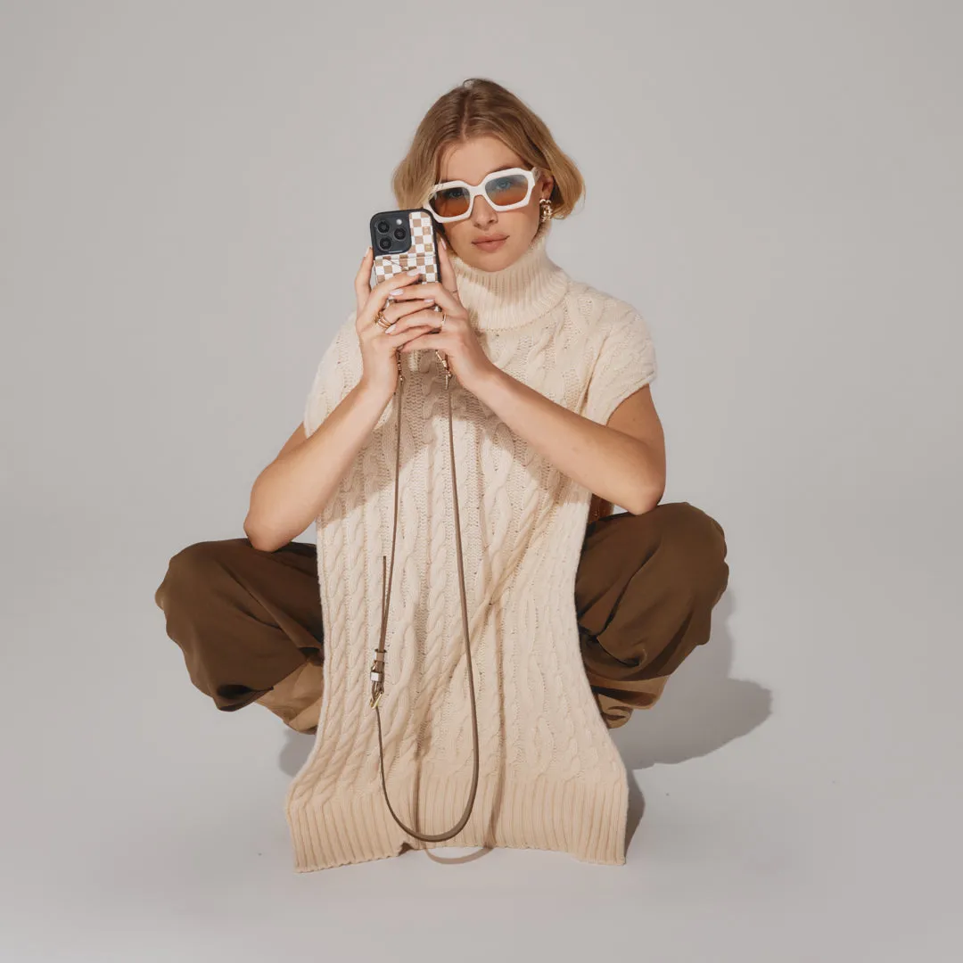 Hailey Expanded Set - Taupe Checker/Gold