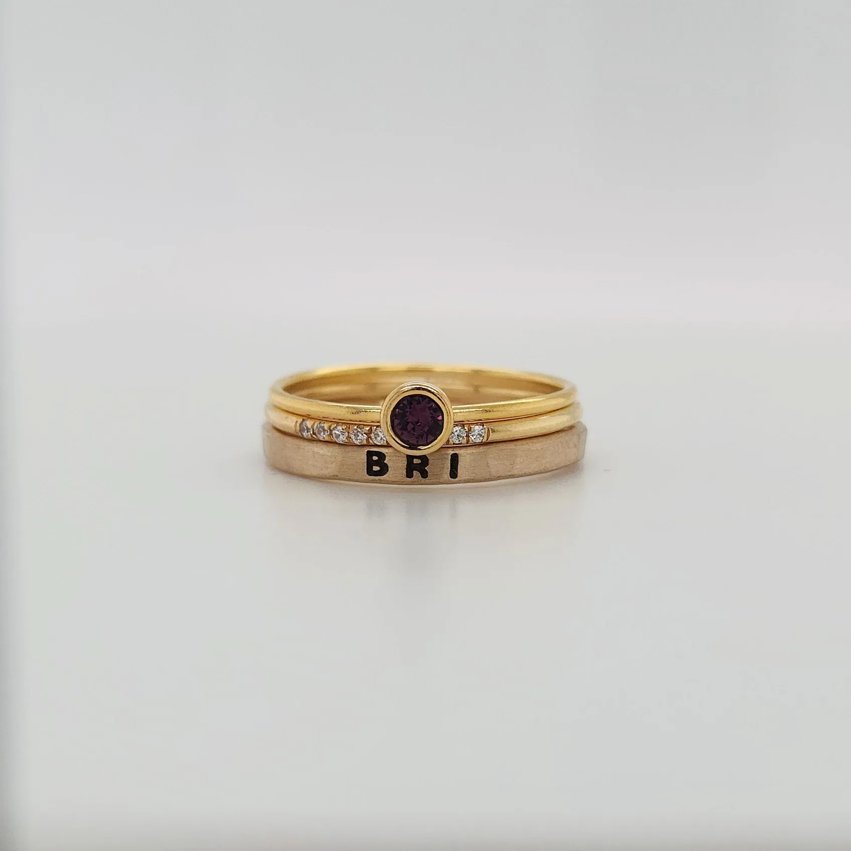 Large February Birthstone Ring