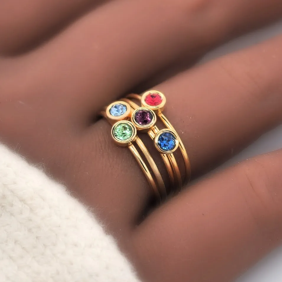 Large February Birthstone Ring