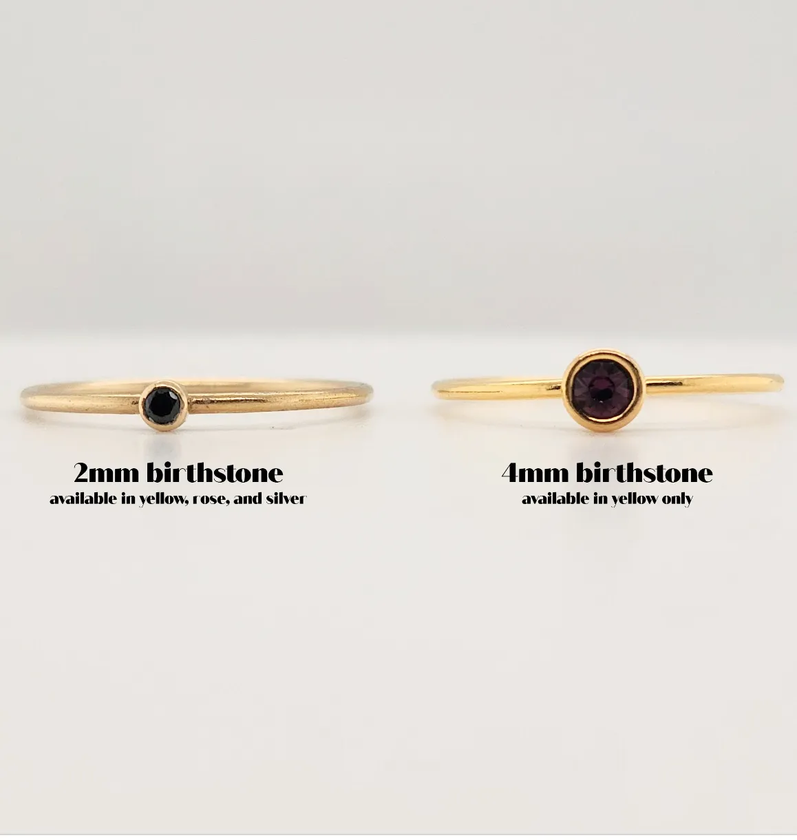 Large February Birthstone Ring