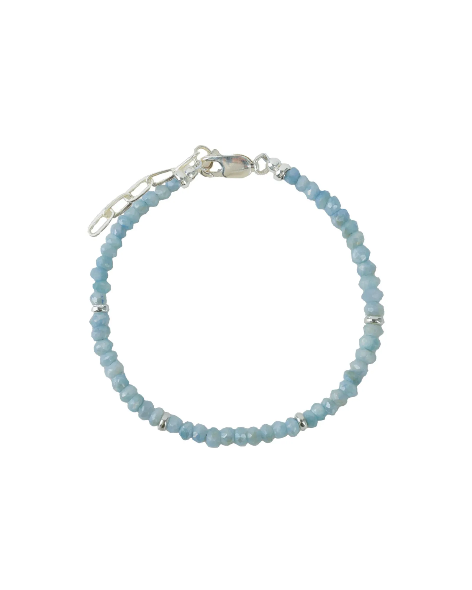 Mystic Blue Topaz 4 Rondelle Bracelet | 3mm