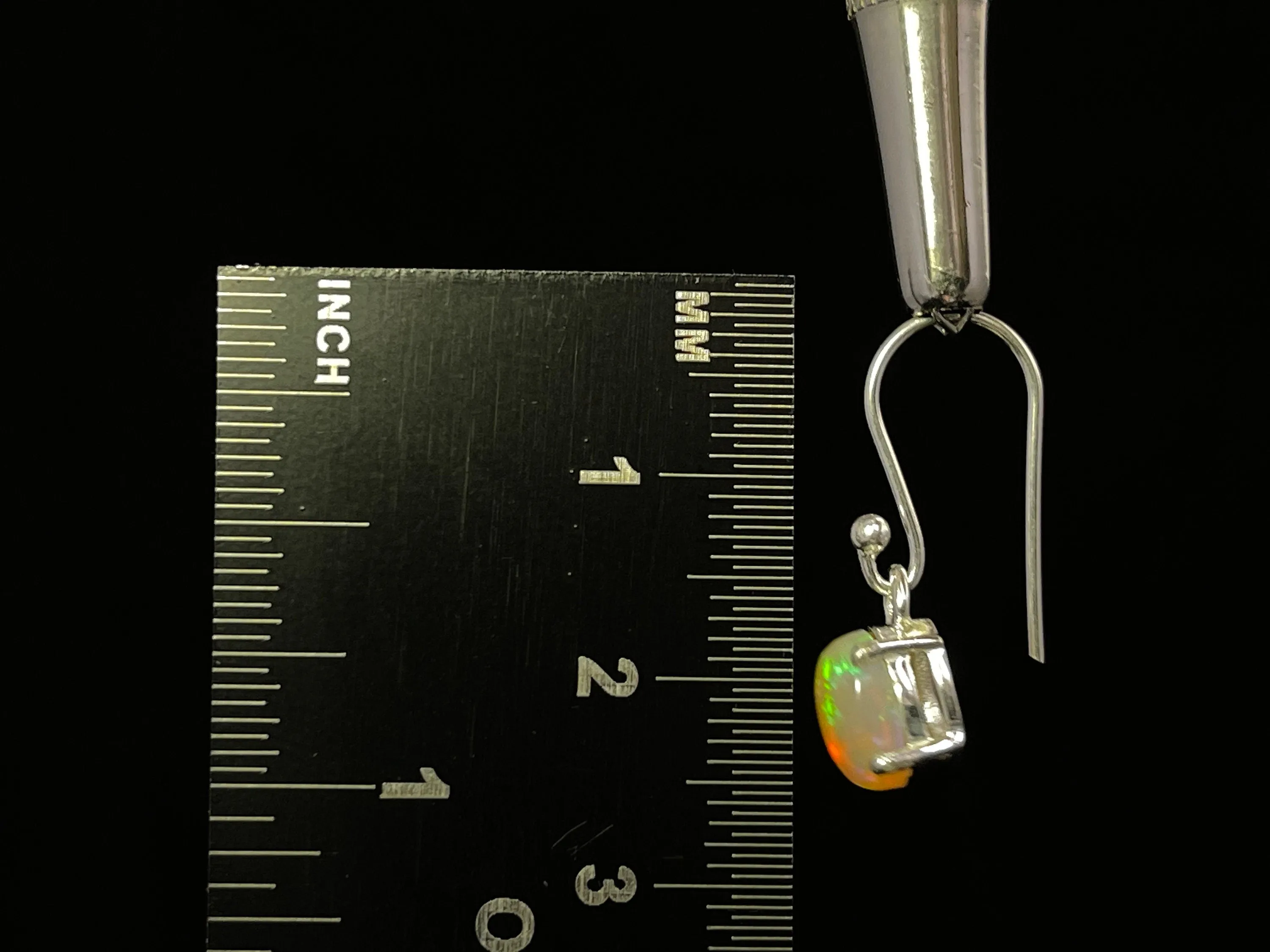 OPAL Earrings - Sterling Silver, Opal Earrings Dangle, Birthstone Jewelry, Welo Opal, 49141