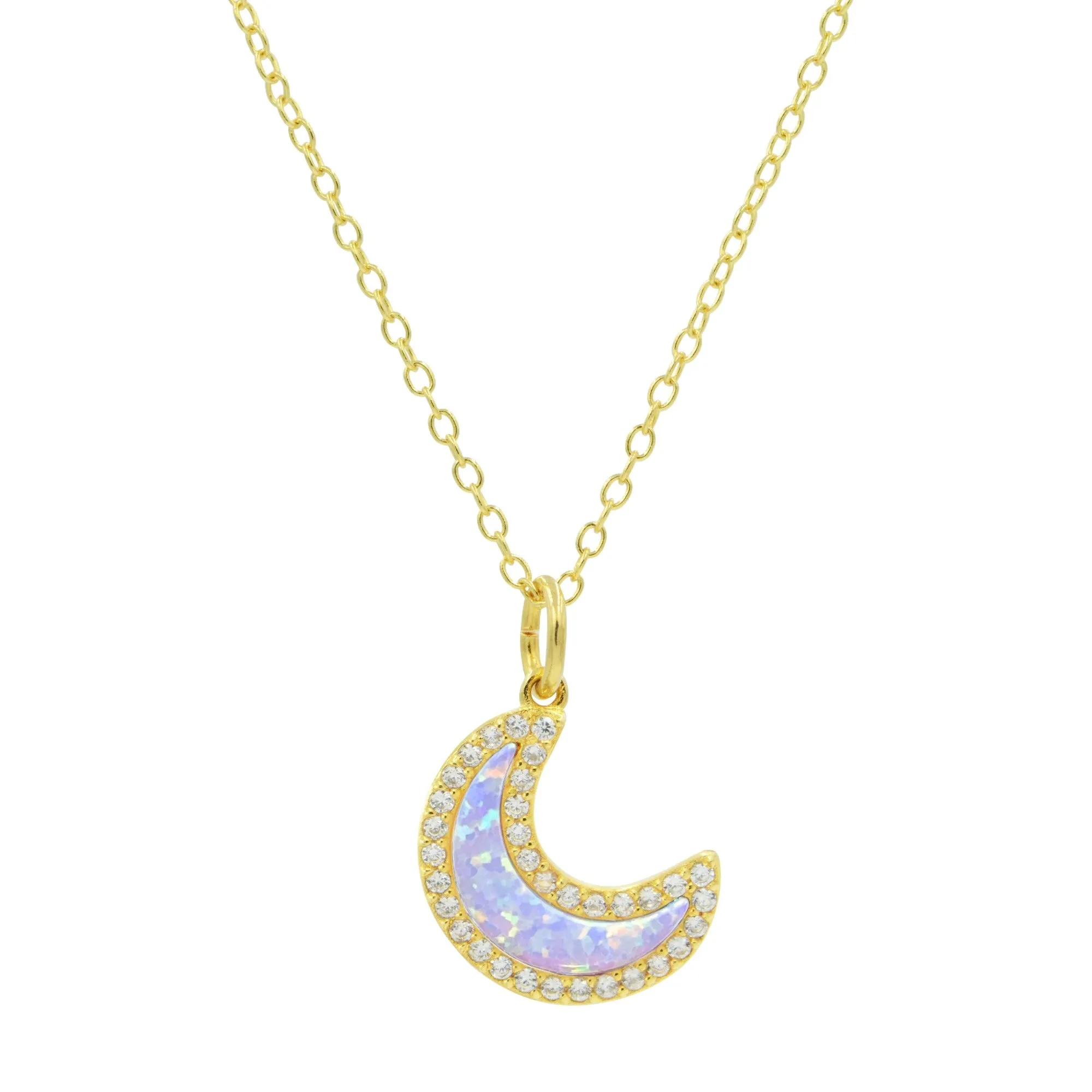 Opal Moon Necklace