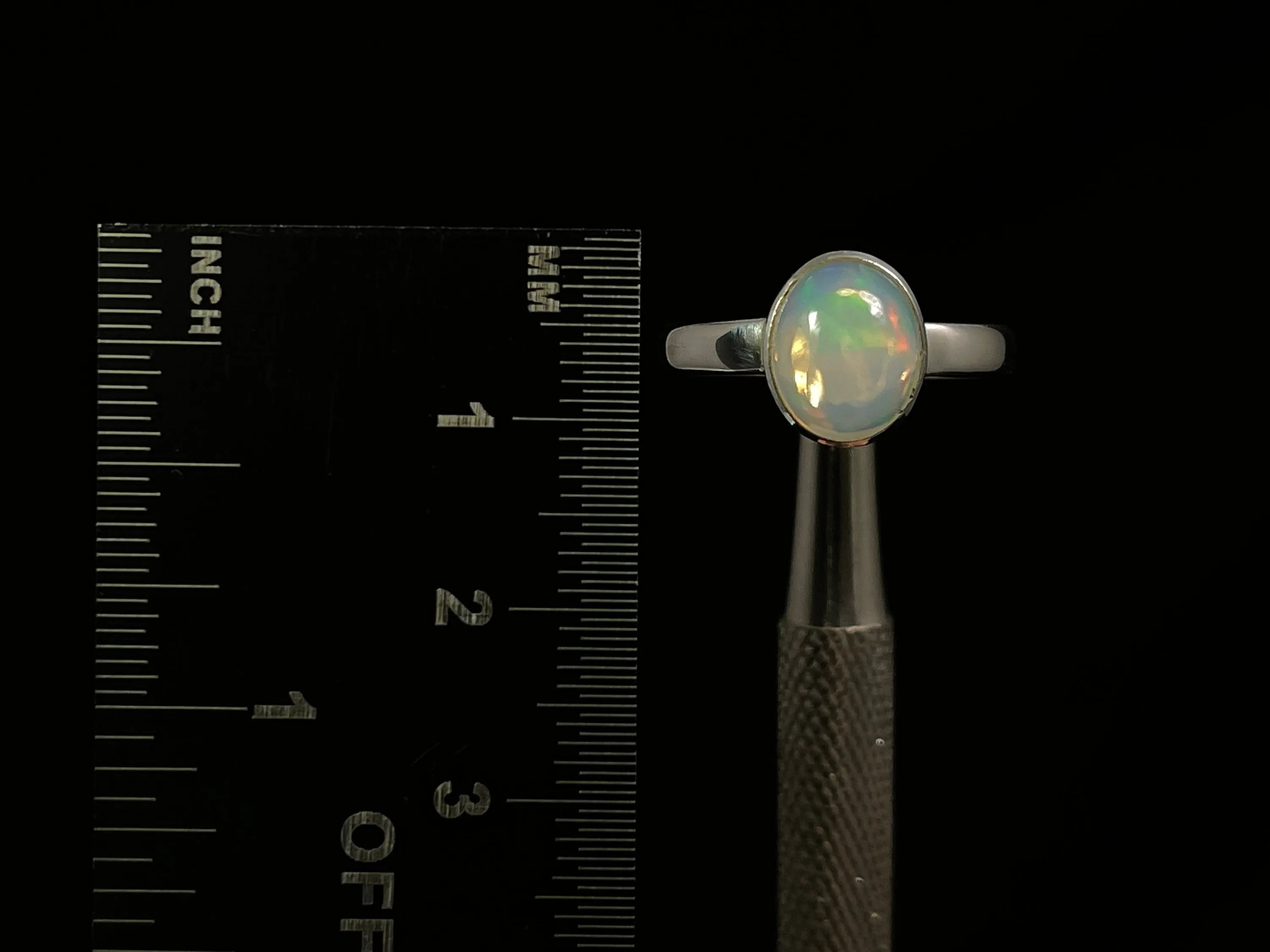 OPAL RING - Sterling Silver, Size 7.5 - Dainty Opal Ring, Opal Jewelry, Welo Opal, 49269