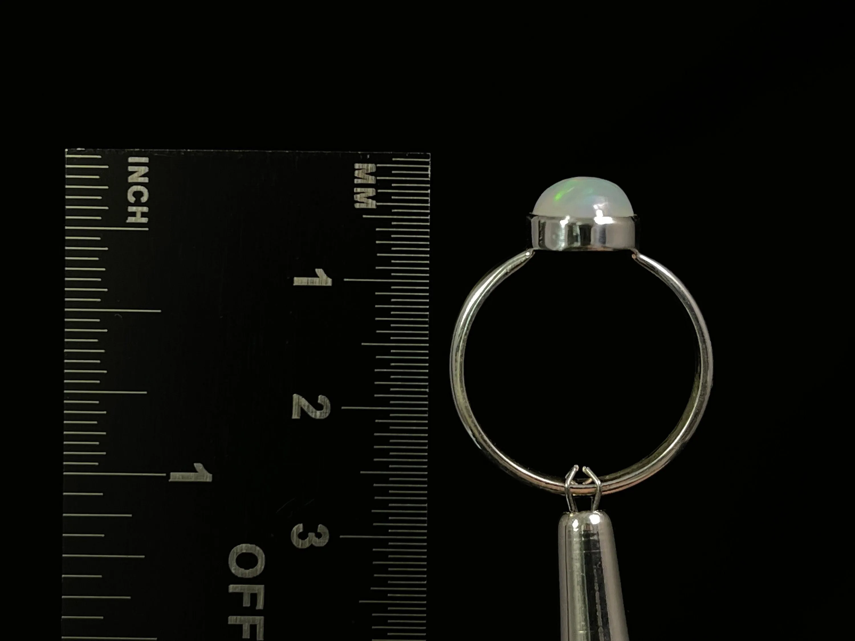 OPAL RING - Sterling Silver, Size 7.5 - Dainty Opal Ring, Opal Jewelry, Welo Opal, 49269