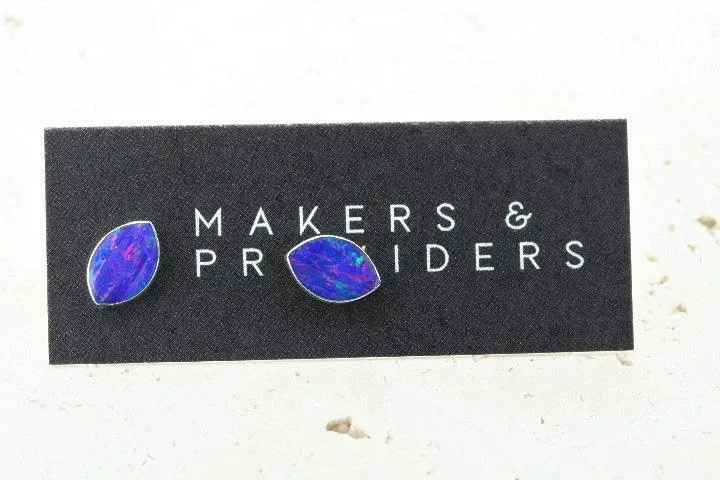 opal stud - seed - grape