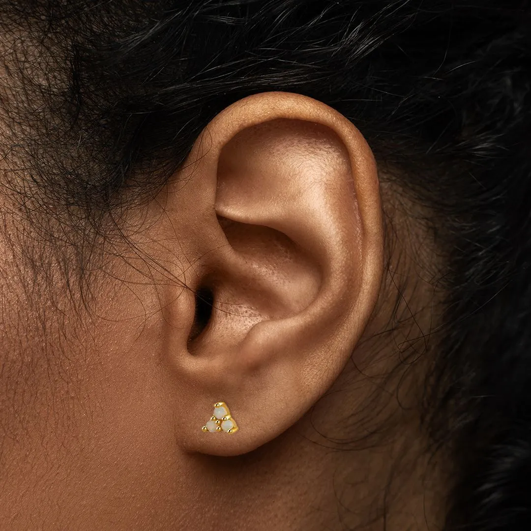 Opal Trio Sleeper Earrings | 18g