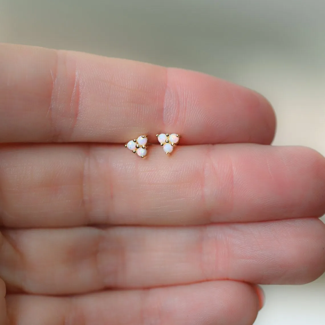 Opal Trio Sleeper Earrings | 18g