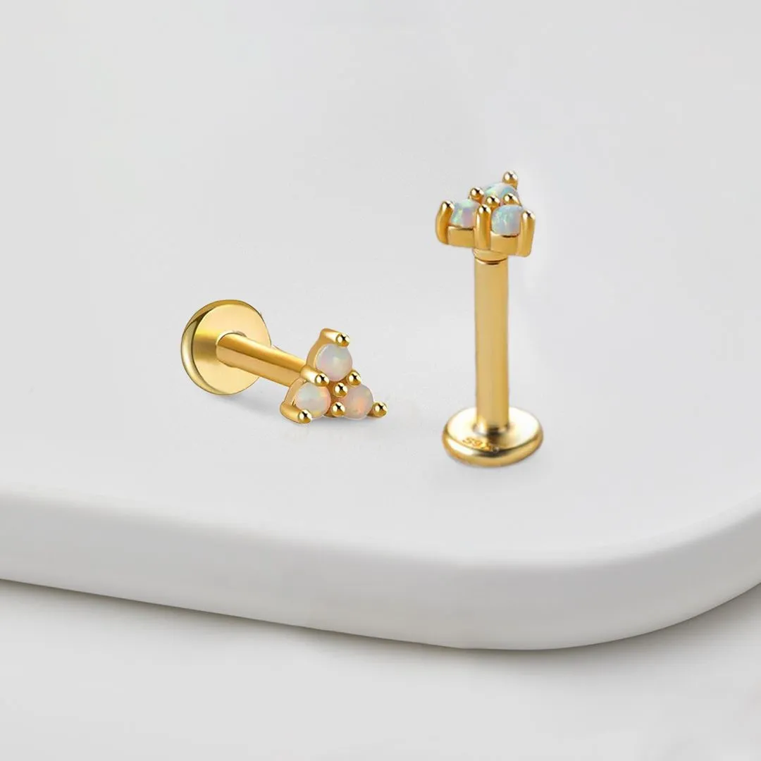 Opal Trio Sleeper Earrings | 18g