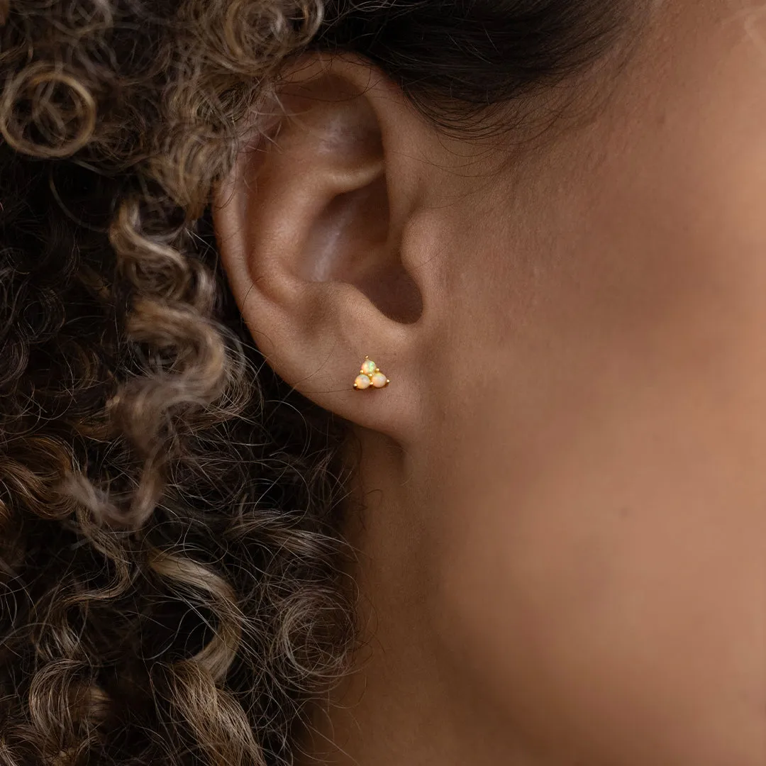 Opal Trio Sleeper Earrings | 18g