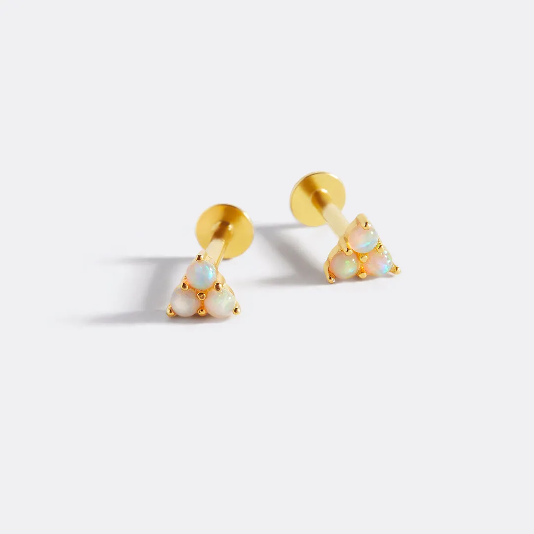 Opal Trio Sleeper Earrings | 18g