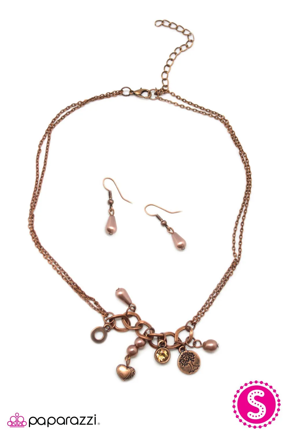 Open Door Jewelry - Blissful Thinking - Copper Necklace - Paparazzi Accessories