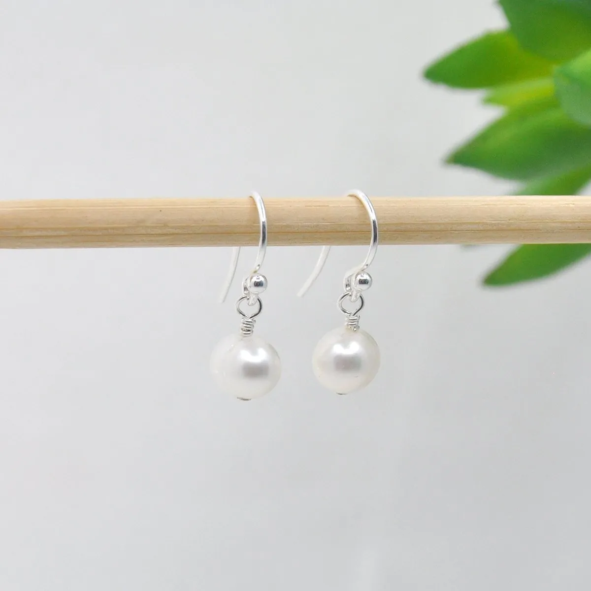Peacock Freshwater Pearl Drop Earrings