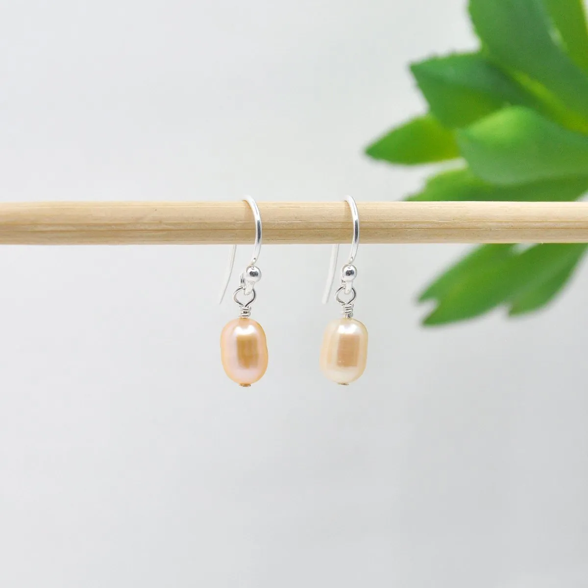 Peacock Freshwater Pearl Drop Earrings