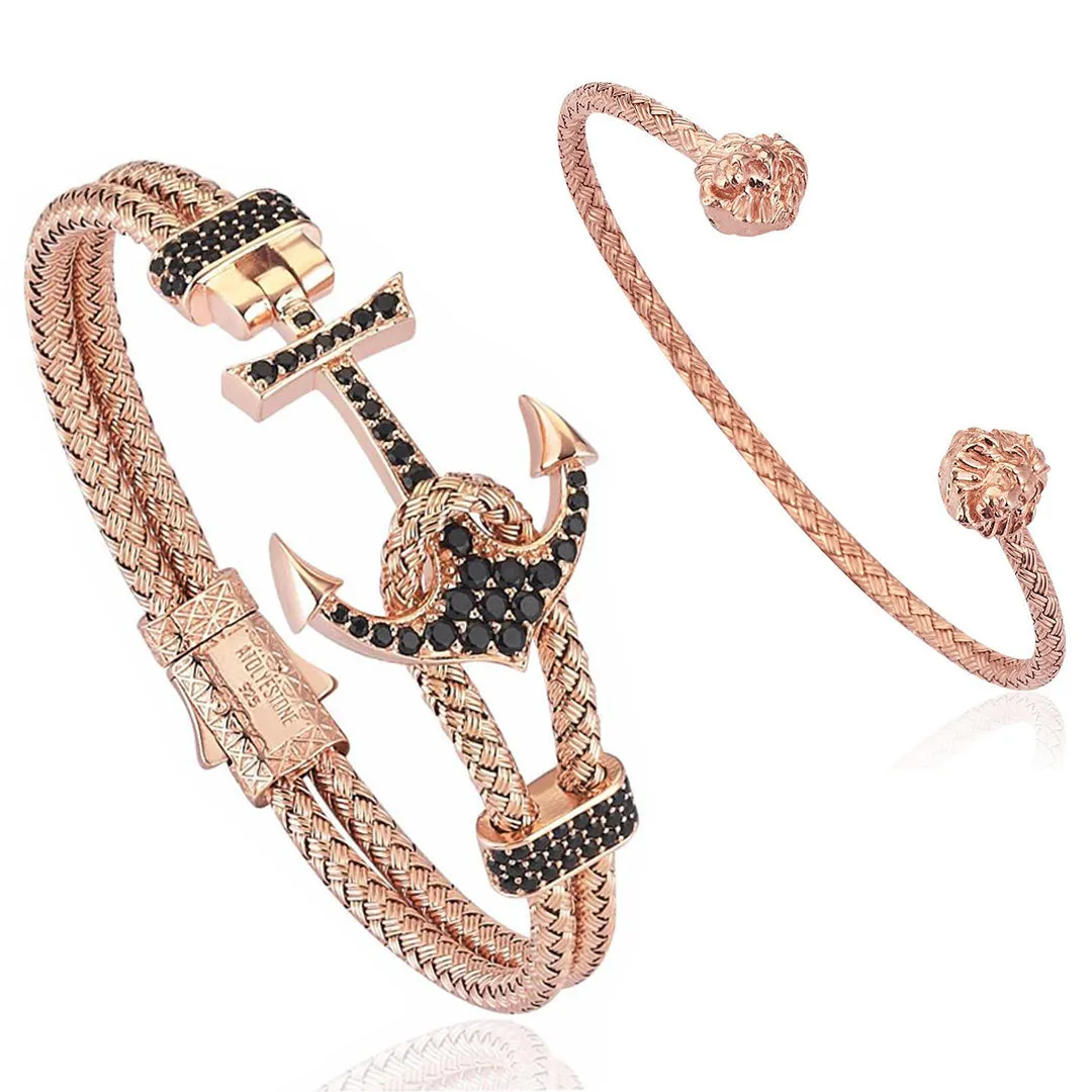 Premium Anchor and Leo Bundle in Rose Gold