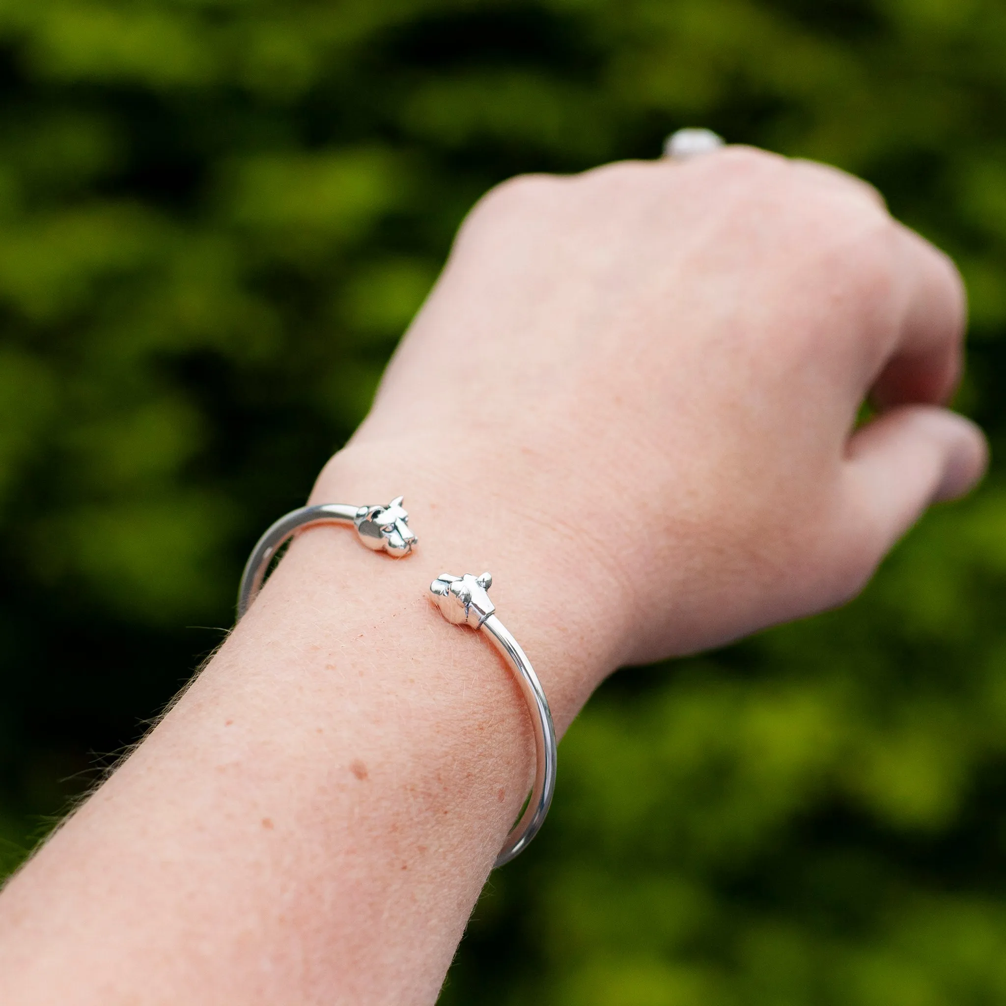Small Nittany Lion Head Flex Bangle Bracelet