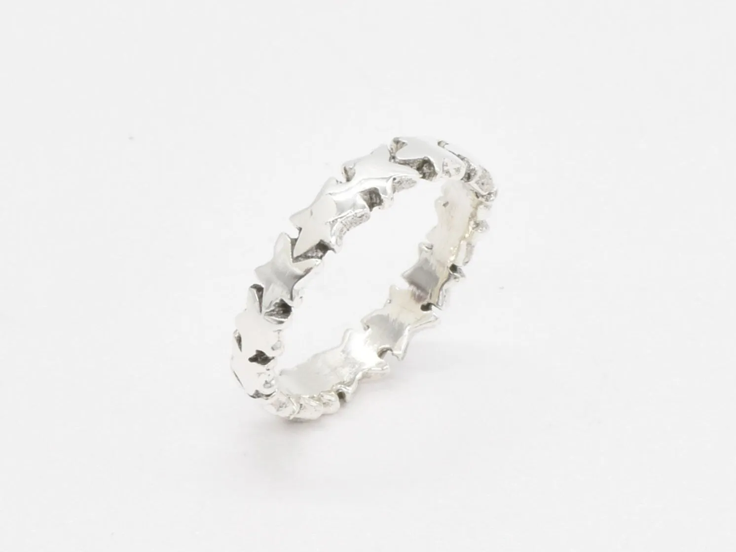 Star Eternity Ring- Silver Star Ring - Silver Infinity Ring