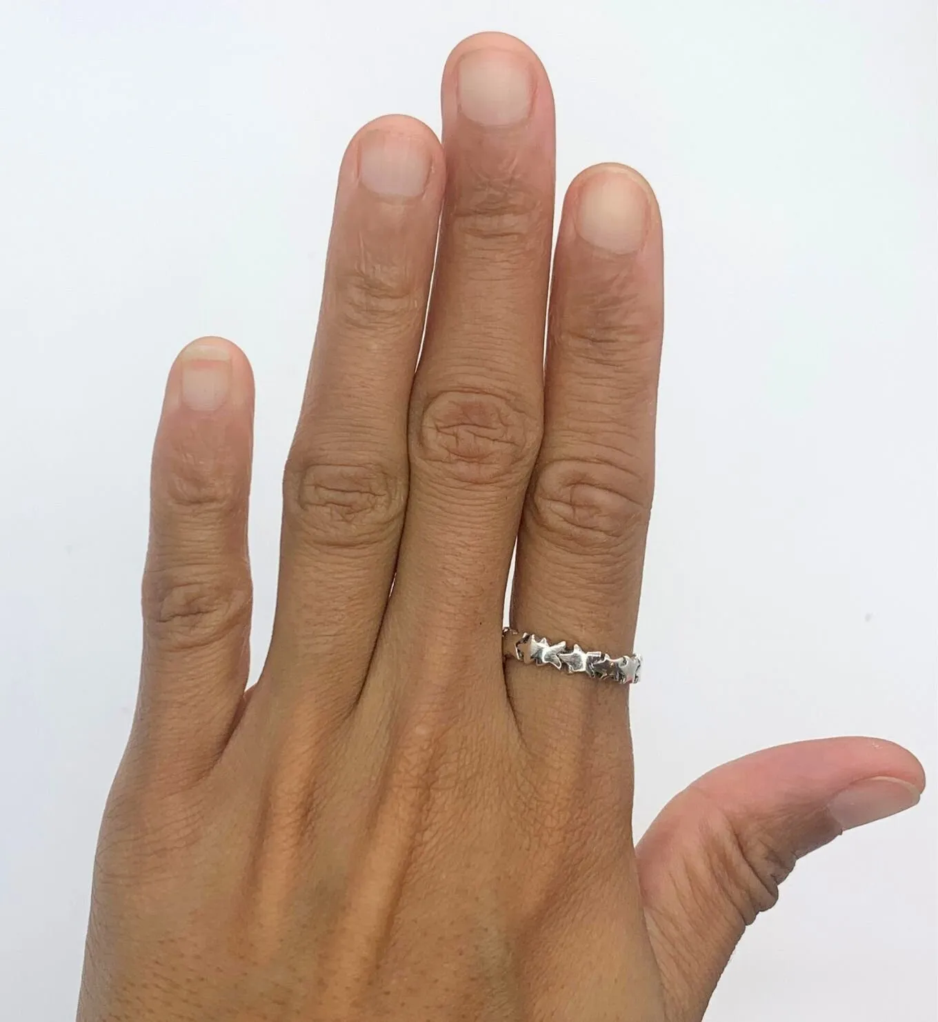 Star Eternity Ring- Silver Star Ring - Silver Infinity Ring