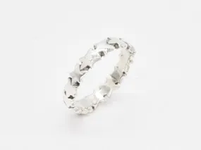 Star Eternity Ring- Silver Star Ring - Silver Infinity Ring