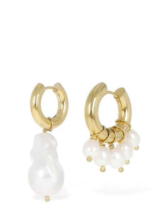Timeless Pearly   Mismatched pearl earrings 