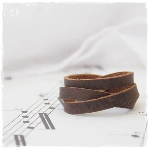 Triple Wrap Leather Ring