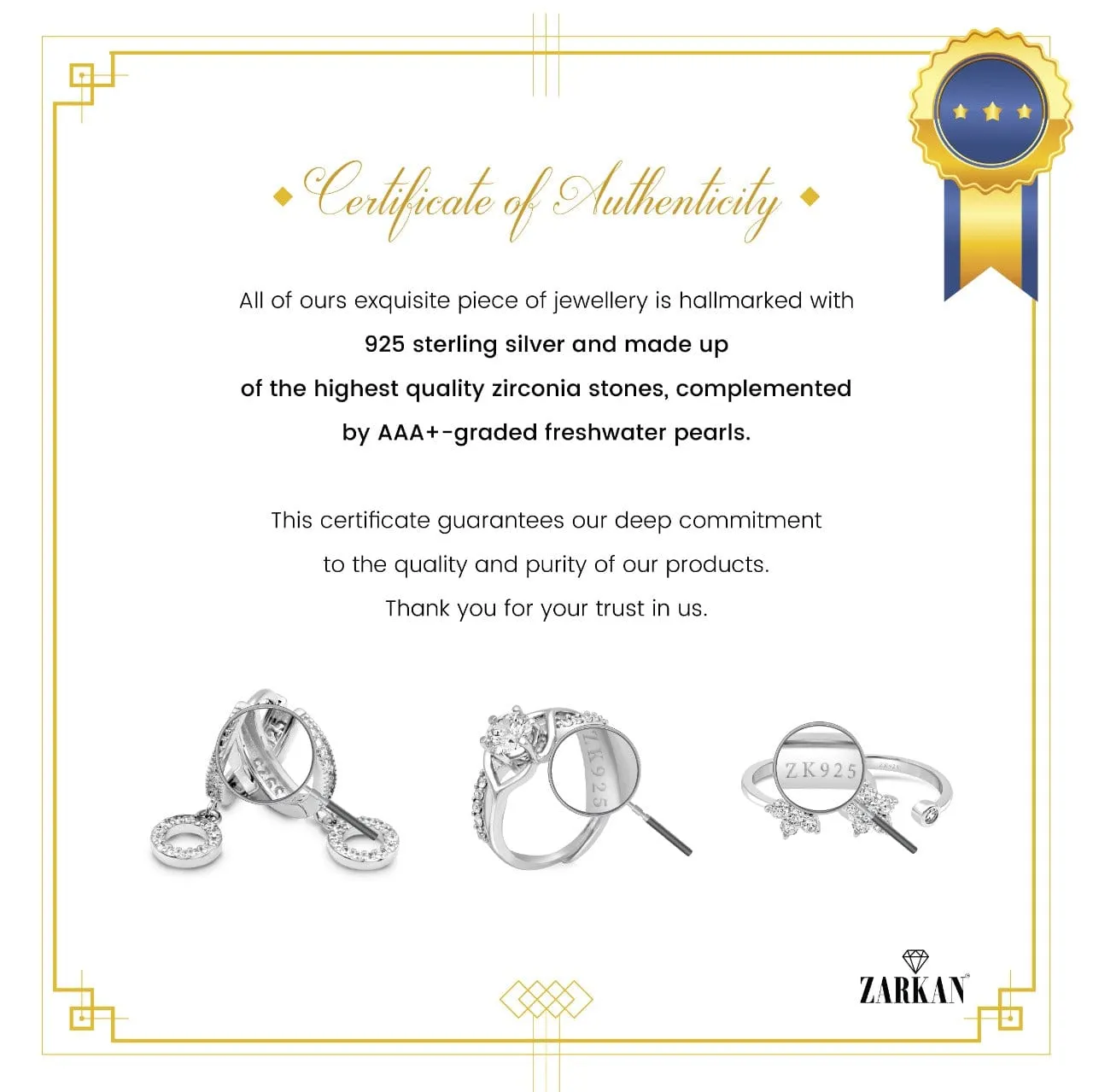 Zarkan Rowing Boat Silver Toe Rings