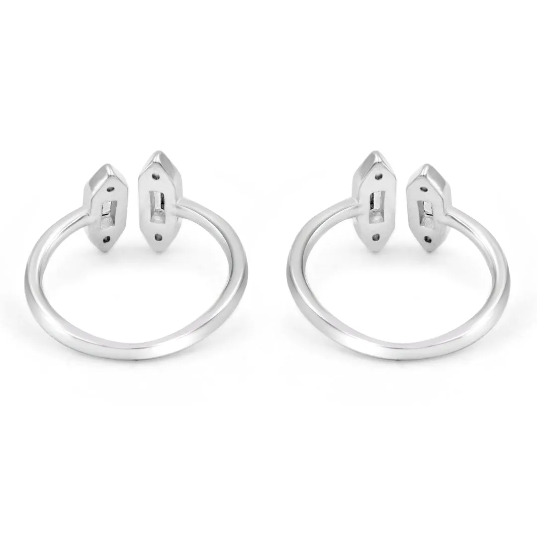 Zarkan Rowing Boat Silver Toe Rings