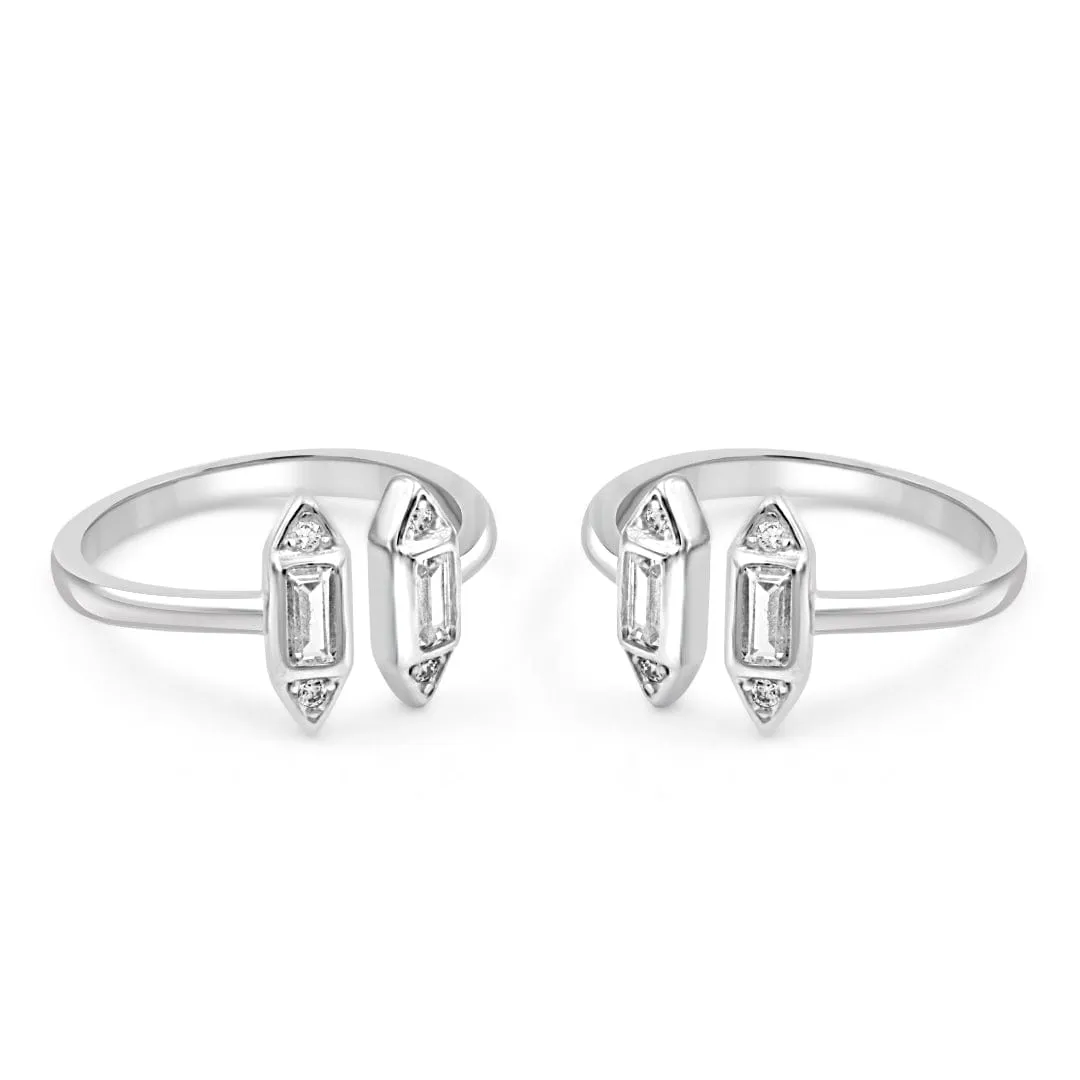 Zarkan Rowing Boat Silver Toe Rings